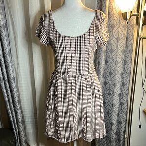 Love Reign Pink and White Patterned Mini Dress